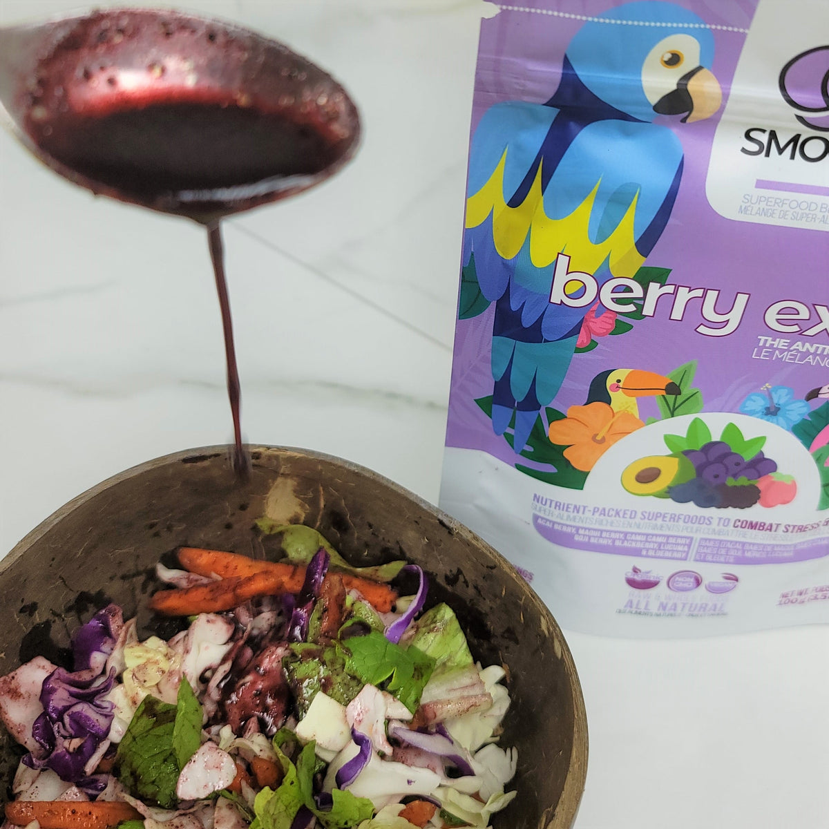 Berry Vinaigrette Superfood Salad Dressing Antioxidant Rich SMOOV.ca