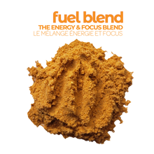 Load image into Gallery viewer, A serving of Smoov's fuel blend- guarana, goji berry, maca, lucuma and banana. For upto 8 hours of clean energy and focus without the crashes or jitters. Fine fresh powder with a orange-brownish hue.