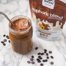 Load image into Gallery viewer, Mocha Iced Coffee made using smoov superfood blends and powders. Packed with antioxidants for health & wellness. Keto Friendly