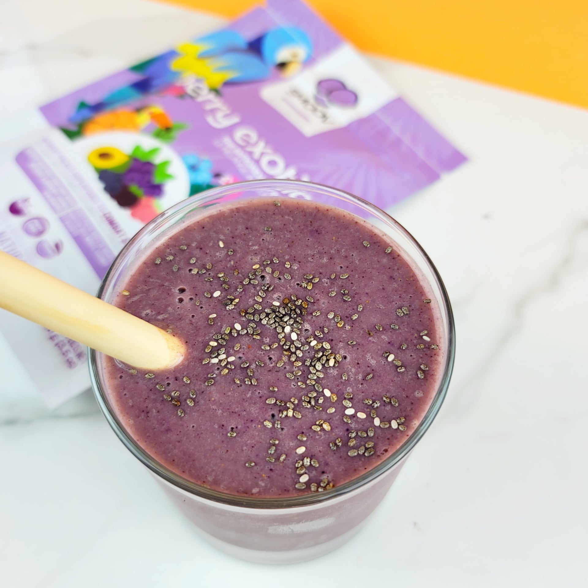 This makes for an amazing breakfast drink. Jam packed with antioxidants to help protect your body!