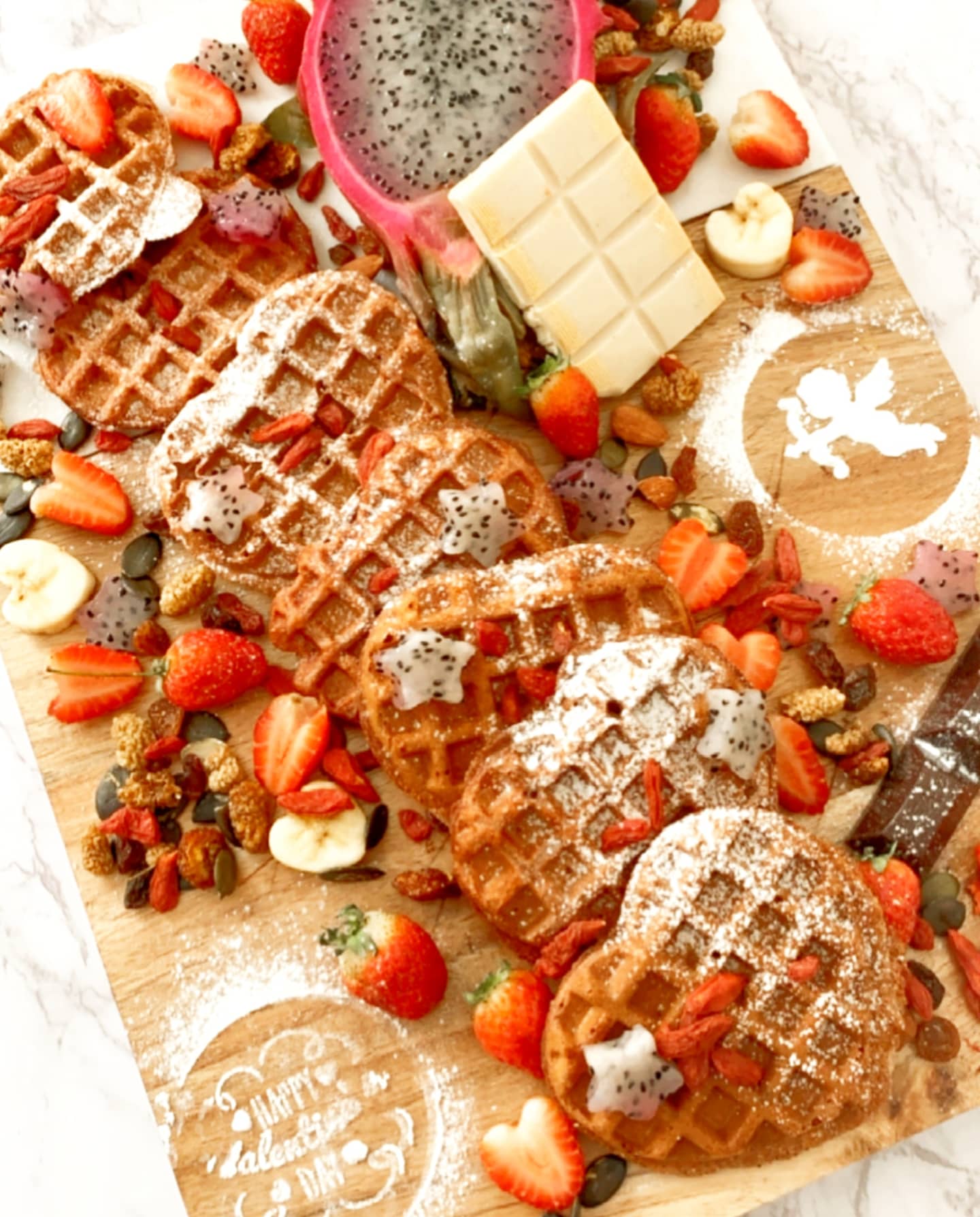 This delicious & nutritious waffle breakfast treat is perfect for that special someone, like yourself. MAde with heart healthy and skin loving organic superfoods found in SMOOV blush blend.