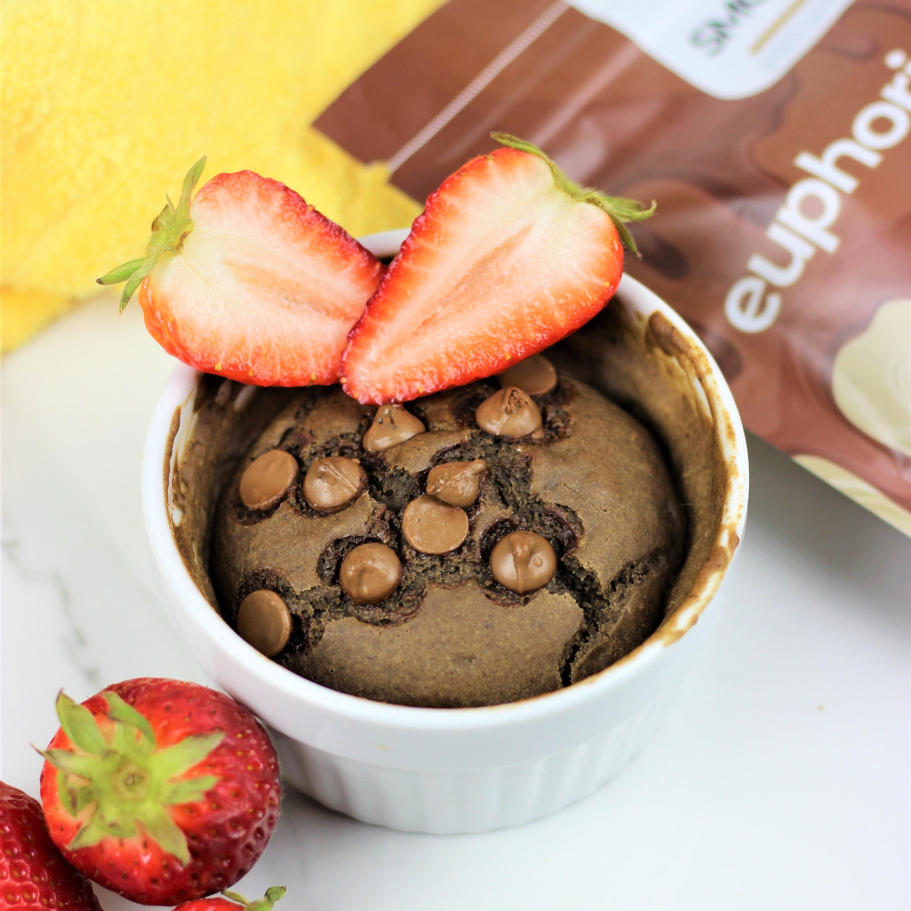 Our version of a superfood chocolate cupcake- it's dairy free and made with nutritious ingredients. Takes 15 minutes to make!