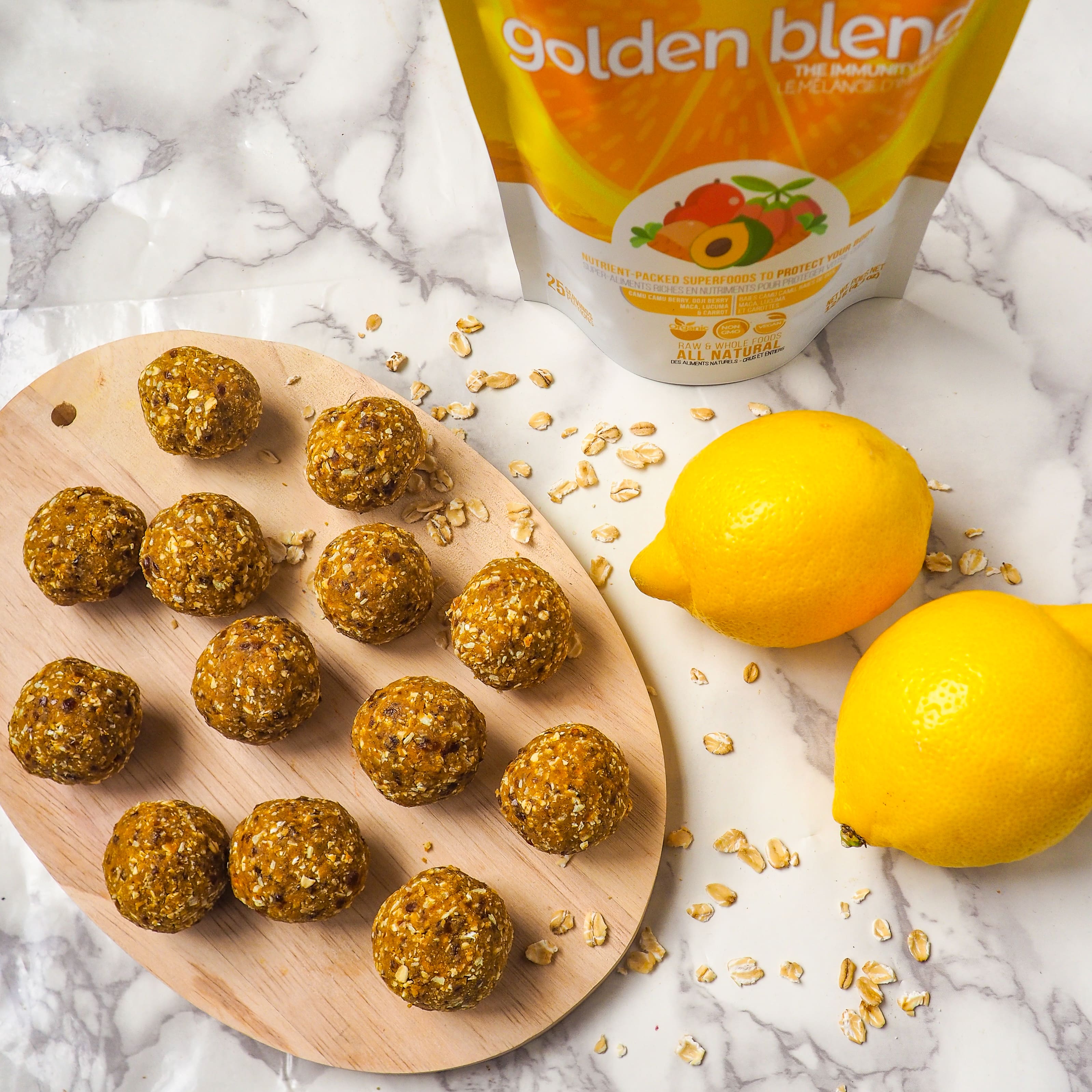Golden Lemon Protein Balls