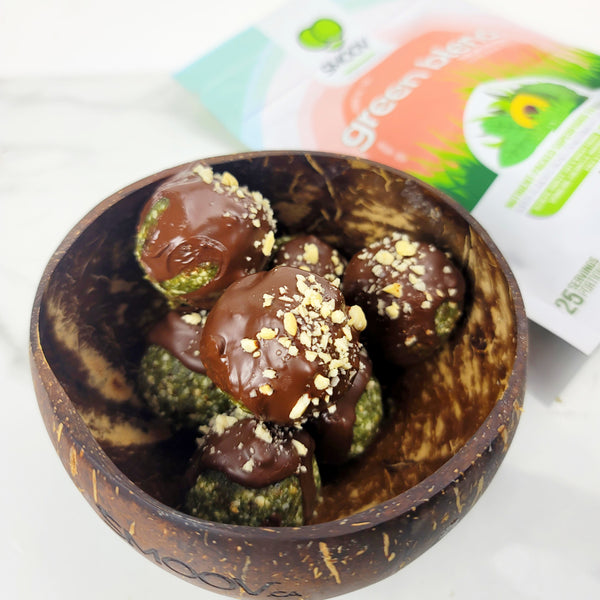 Green Choco Truffle Bites #HighProtein #vegan #healthy | SMOOV