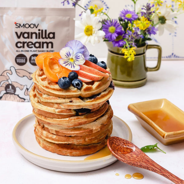 Vanilla Cream Waffles - High Protein Breakfast Recipe