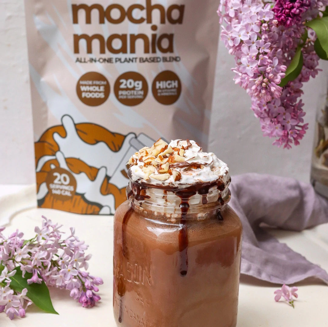 Hello coffee lover or frap craver. Cut back on sugary drinks and add this delicious high protein drink to your day!