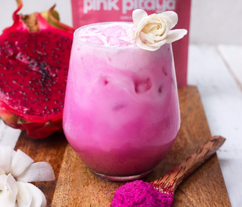 Iced Almond Pitaya Latte - Aga