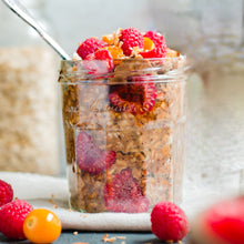 Load image into Gallery viewer, Busy professional? Fitness enthusiast? Health junkie? Or just looking to try plant based? Kickstart your day with 15g of protein from oats, chia seeds, plant protein and vitamins &amp; minerals from freeze dried fruits, veggies &amp; superfoods. A Healthy Breakfast Delivered to your door, just add milk.