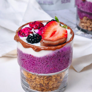 Breakfast Chia pudding made using smoov superfood blends and powders. Packed with antioxidants for health & wellness. Keto Friendly