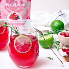Load image into Gallery viewer, Vibrant Pink Mocktail made using smoov blush blend. Your daily antioxidants for beautiful skin, hair and heart health.