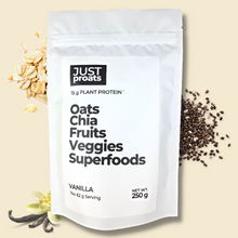Load image into Gallery viewer, Kickstart your day with 15g of protein from oats, chia seeds, plant protein and vitamins &amp; minerals from freeze dried fruits, veggies &amp; superfoods. A Healthy Breakfast Delivered to your door, just add milk.