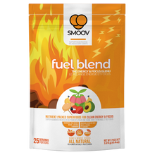 Load image into Gallery viewer, 25 servings of Smoov&#39;s fuel blend- guarana, goji berry, maca, lucuma and banana. For upto 8 hours of clean energy and focus without the crashes or jitters.